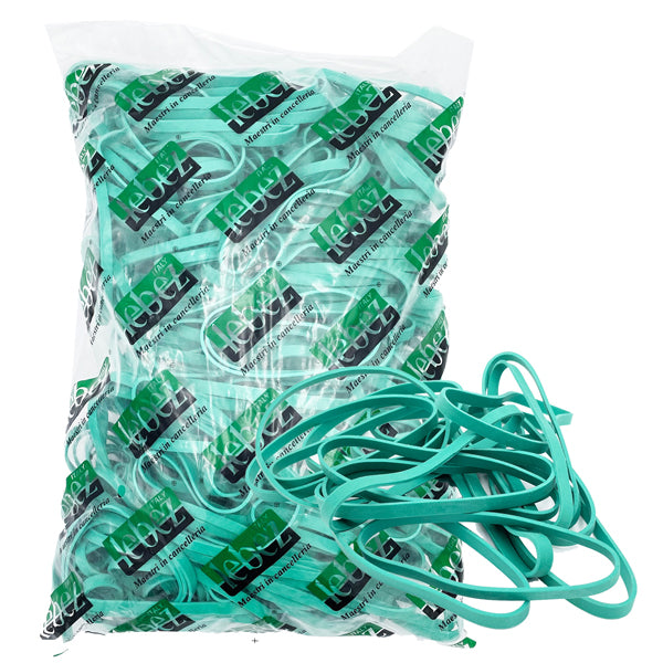 LEBEZ - 81778 - Elastico fettuccia - diametro 10 x 0,8 cm - 1 kg - gomma - verde - Lebez - 100005 - Conf. da 1 Pz.