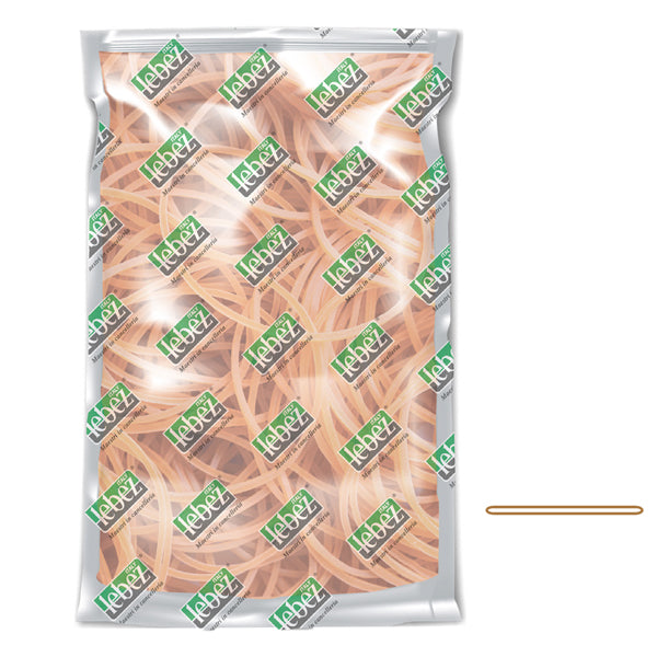 LEBEZ - 81787 - Elastico ad anello - diametro 3 cm - 1 kg - caucciU' - colore naturale - Lebez - 100026 - Conf. da 1 Pz.