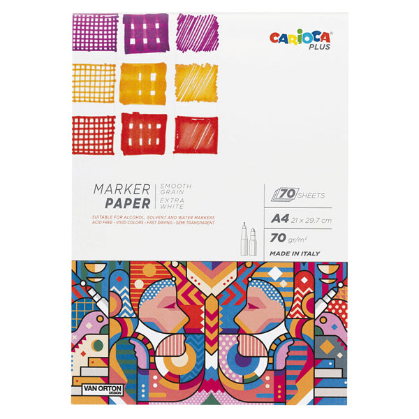 CARIOCA - 45220 - Album disegno pennarello - A4 - 70 gr - 50 fogli - Carioca Plus - 100236 - Conf. da 1 Pz.