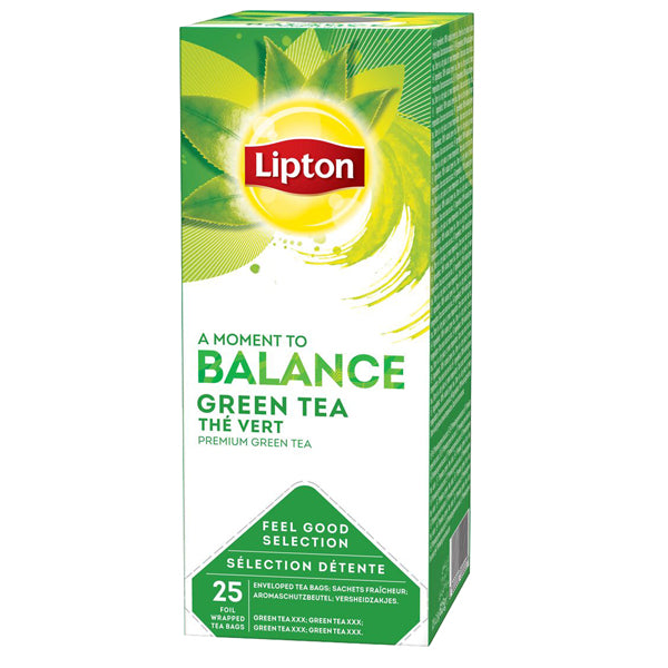 Lipton - 68384193 - TE' verde puro - Feel Good Selection - in filtro - Lipton - conf. 25 pezzi - 100270 - Conf. da 1 Pz.