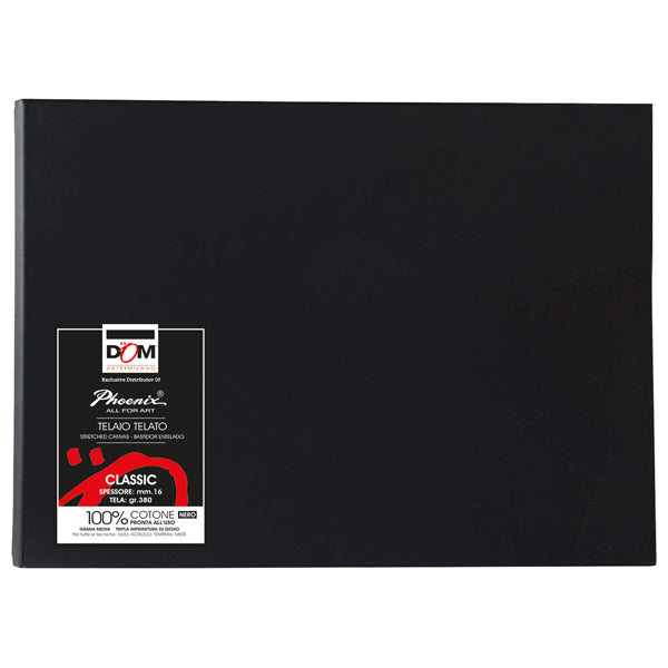 DOM - 375-2535 - Tela pittura Classic - 25 x 35 cm - nero - DOM - 100707 - Conf. da 1 Pz.
