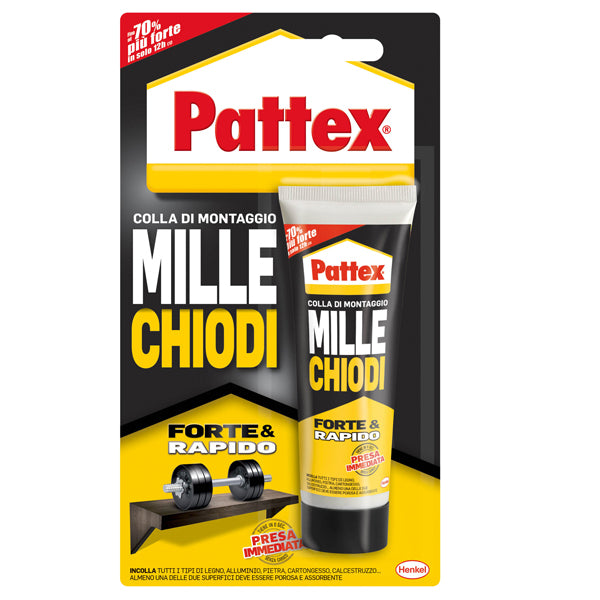 PATTEX - 1947976 - Colla Pattex Millechiodi forte e rapido - 100 gr - Pattex - 101086 - Conf. da 1 Pz.
