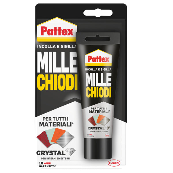 PATTEX - 2449235 - Colla Pattex Millechiodi Crystal - 90 gr - trasparente - Pattex - 101087 - Conf. da 1 Pz.