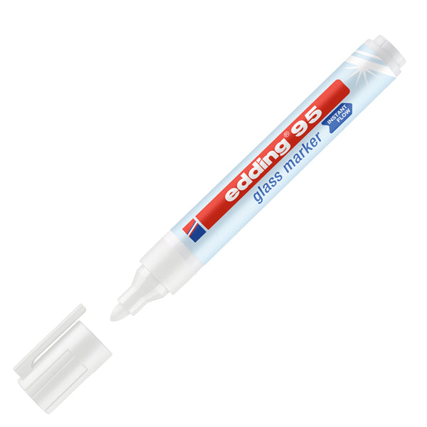EDDING - 4-95049 - Marcatore per vetro E95 - punta tonda da 1,50 a 3,00 mm - bianco - Edding - 101274 - Conf. da 1 Pz.