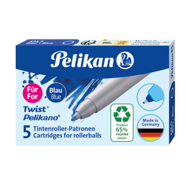 PELIKAN - 824682 - Cartuccia sferografica KM5 ECO - blue royal - Pelikan - conf. 5 pezzi - 101276 - Conf. da 10 Pz.