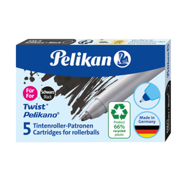 PELIKAN - 824699 - Cartuccia sferografica KM5 ECO - nero - Pelikan - conf. 5 pezzi - 101277 - Conf. da 10 Pz.