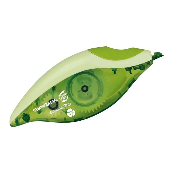 PAPERMATE - S0846020 - Correttore a nastro Dryline Grip recycled - 5 mm x 8,5 m - Papermate - 101372 - Conf. da 12 Pz.