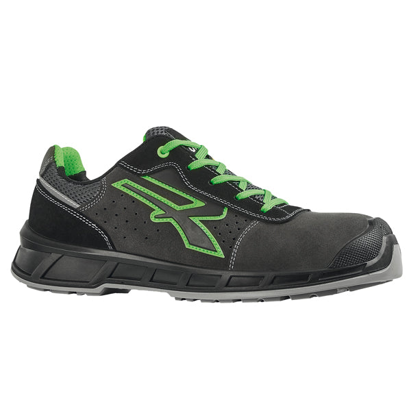 U-Power - RK20016-42 - Calzatura di sicurezza Taylor - numero 42 - pelle scamosciata - nero-verde - U-Power - 101630 - Conf. da 1 Pz.