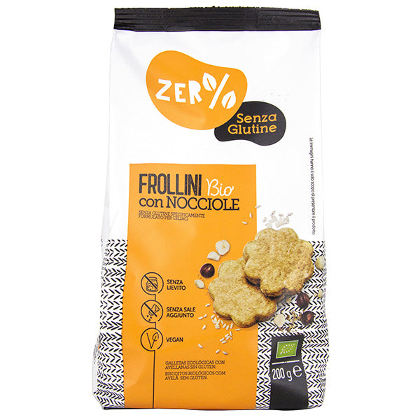 Zer%glutine - 35798 - Frollini - con nocciole - 200 gr - Zer%glutine - 101925 - Conf. da 9 Pz.