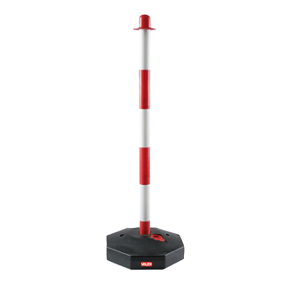 Valex - 1960445 - Colonnina segnaletica con base riempibile - H 85 cm - bianco-rosso - Valex - 102035 - Conf. da 1 Pz.