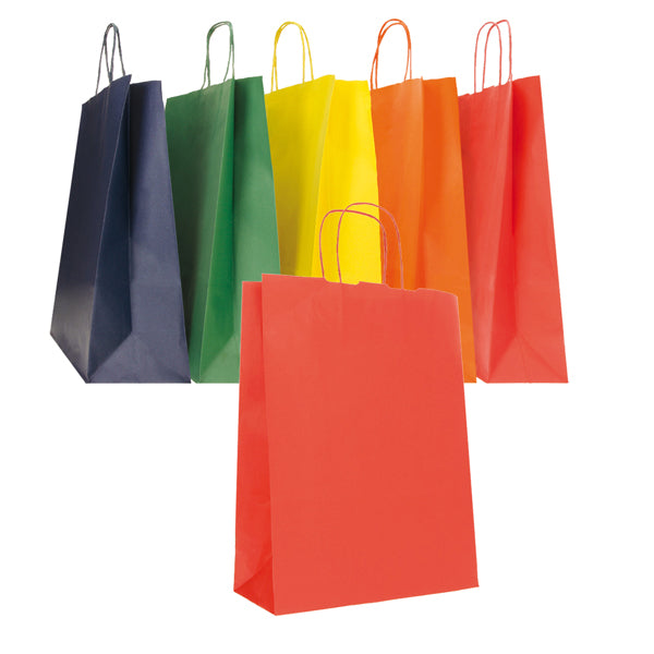 Mainetti Bags - 310003447AB25 - Shopper Twisted - maniglie cordino - 45 x 15 x 50 cm - carta biokraft - colori assortiti autunno-inverno - Mainetti Bags - conf. 25 pezzi - 102056 - Conf. da 1 Pz.