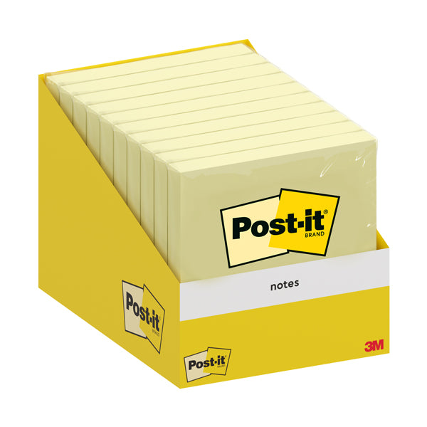 POST-IT - 7100317841 - Blocco foglietti Post it - 76 x 76 mm - giallo canary - 100 fogli - Post it - conf. 10 blocchi - 102222 - Conf. da 1 Pz.