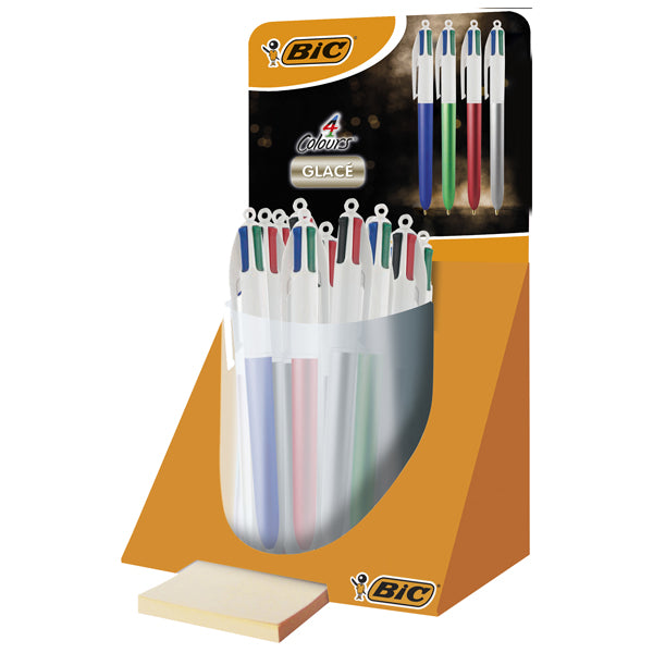 BIC - 520021 - Penna sfera scatto multifunzione 4 Colors GlacE' - punta 1,0 mm - colori assortiti - Bic - expo 40 pezzi - 102494 - Conf. da 1 Pz.