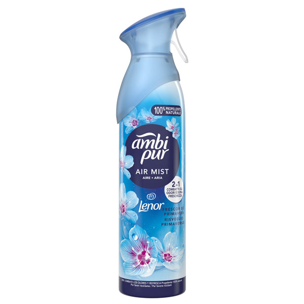 AMBIPUR - AH107 - Deodorante per ambienti Lenor - elimina ordori - 185 ml - risveglio primaverile - Ambi Pur - 102509 - Conf. da 1 Pz.