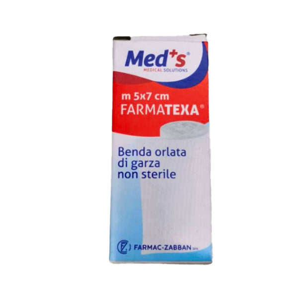 MED's - BEN245 - Benda di garza orlata - 7 cm x 5 mt - PVS - conf. 12 pezzi - 102572 - Conf. da 1 Pz.