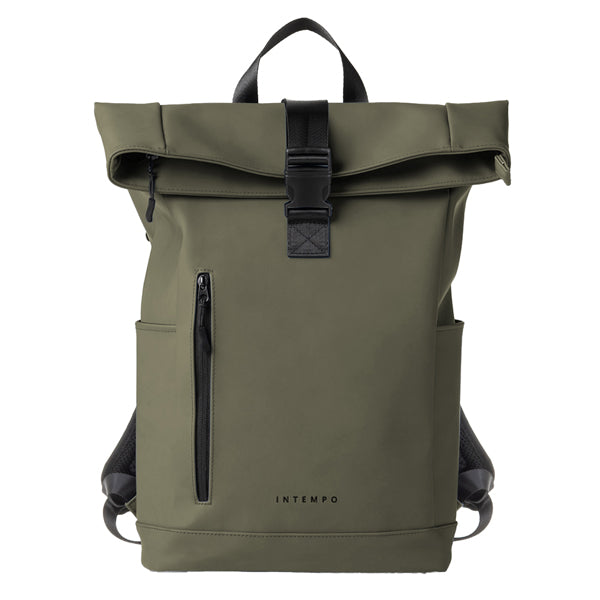IN TEMPO - 9239DR24 - Zaino Roll-top Drop - 30 x 42 x 14 cm - gomma - verde - In Tempo - 102579 - Conf. da 1 Pz.