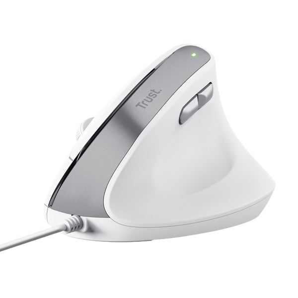 TRUST - 25397 - Mouse ergonomico Bayo II - con filo - bianco - Trust - 102625 - Conf. da 1 Pz.