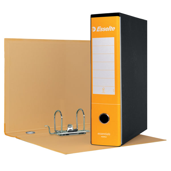 ESSELTE - 390775090 - Registratore Essentials G75 - dorso 8 cm - protocollo 23x33 cm - giallo - Esselte - 102696 - Conf. da 6 Pz.