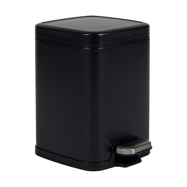 PERFETTO - 28161 - Bidone Pico - con pedale e vaschetta - 6 L - nero satinato - Perfetto - 103034 - Conf. da 1 Pz.