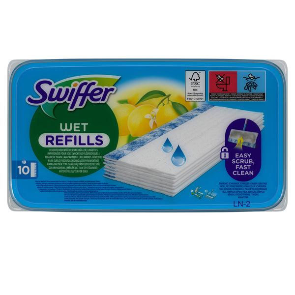 SWIFFER - PG260 - Panni lavapavimenti Wet - Swiffer - conf. 10 pezzi - 103043 - Conf. da 1 Pz.