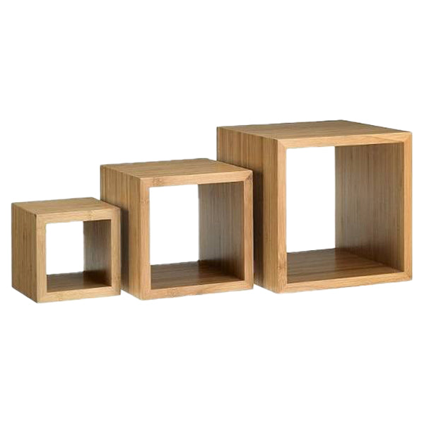 Leone - S0128 - Alzata buffet Cubo - misure assortite - bamboo - naturale - Leone - conf. 3 pezzi - 103064 - Conf. da 1 Pz.