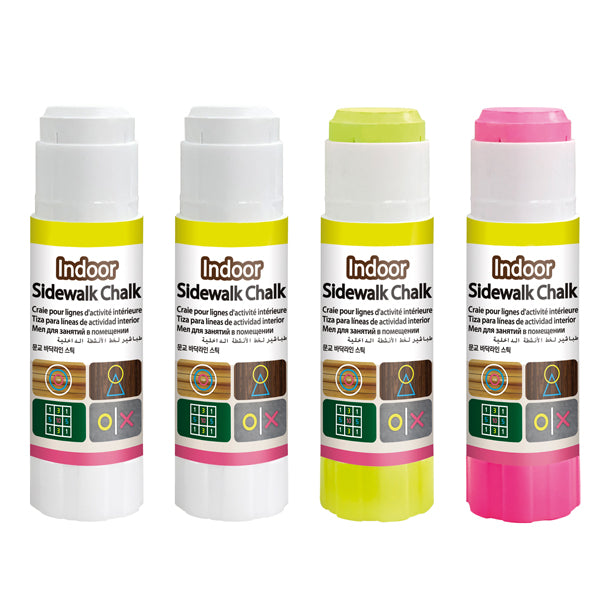 CWR - 13219 - Gessetti da pavimento per interno - colori assortiti - CWR - Scatola 4 gessi stick - 103096 - Conf. da 1 Pz.