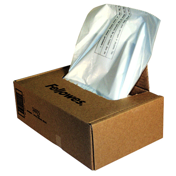 FELLOWES - 36055 - Sacchetto per distruggidocumenti 100 - 165 L - Fellowes - conf. 50 pezzi - 103121 - Conf. da 1 Pz.