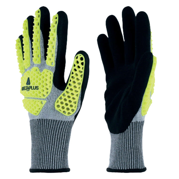 DELTAPLUS - VV909JA09 - Guanto antiurto EOS NOCUT VV909 - taglia 09 - giallo fluo-grigio - Deltaplus - 103130 - Conf. da 12 Pz.