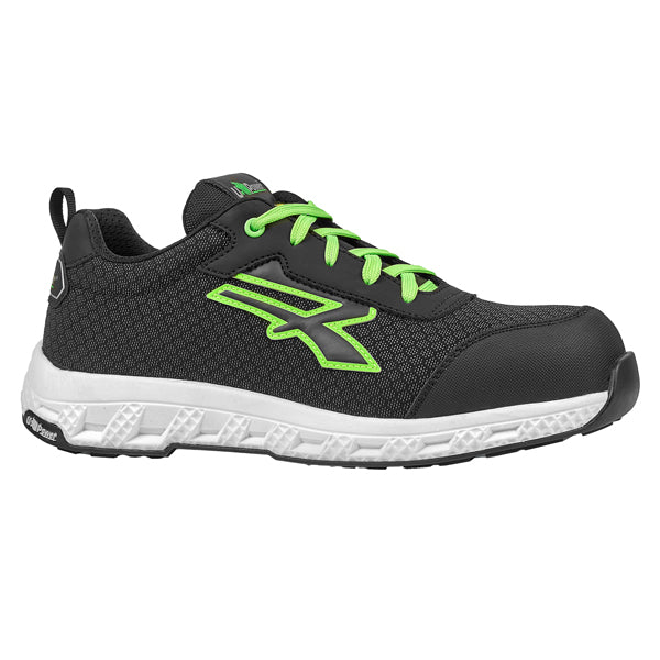 U-Power - RE20064-48 - Calzatura di sicurezza Mitch Red Ego S3S ESD - numero 48 - nero-verde - U-Power - 103335 - Conf. da 1 Pz.
