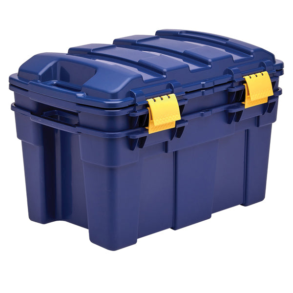 BANKERS BOX - 100135776 - Baule multiuso Bankers Box - 39 x 59 x 33 cm - 40 L - PP - con coperchio - blu-giallo - Fellowes - 103358 - Conf. da 1 Pz.