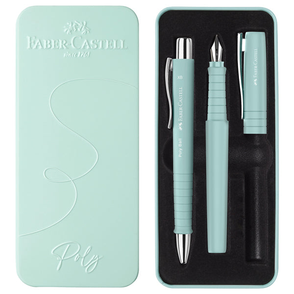 FABER-CASTELL - 241053 - Set stilo B Poly Pen + sfera Poly Ball - punta 0,7 mm - fusto caribic blue - Faber-Castell - 103385 - Conf. da 1 Pz.
