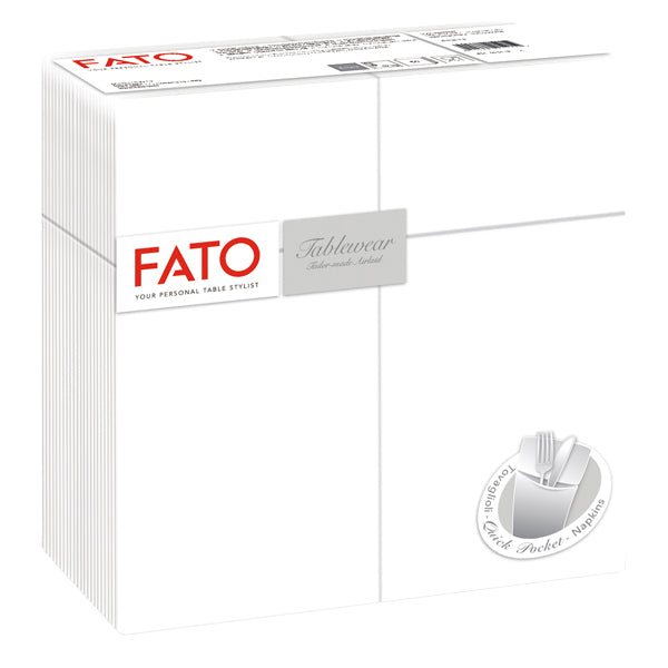 FATO - 88470000 - Quick pocket linea AirLaid - 40 x 40 cm - bianco - Fato - conf. 40 pezzi - 103415 - Conf. da 1 Pz.