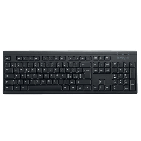 KENSINGTON - K75561IT - Tastiera wireless - KB150 EQ - nero - Kensington - 103568 - Conf. da 1 Pz.