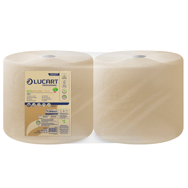 Lucart - 851217T - Bobina asciugatutto EcoNatural - 3 veli - 800 strappi - 212 m - Lucart - 103681 - Conf. da 2 Pz.