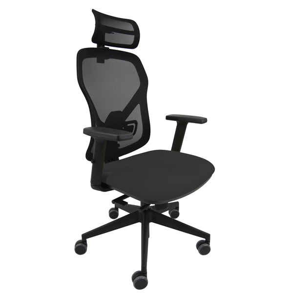 Unisit - FIATPG-BR2-IN - Seduta operativa Fiamma FLAPG - con braccioli regolabili e poggiatesta - nero - Unisit - 103692 - Conf. da 1 Pz.