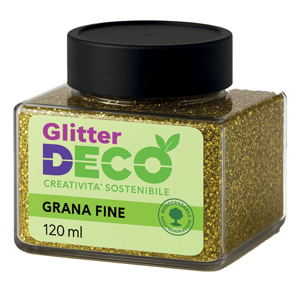 DECO - 13398-01 - Glitter Bio grana fine - 120ml - oro - Deco - 103891 - Conf. da 1 Pz.