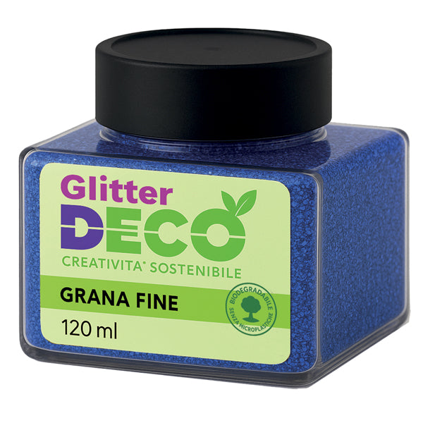 DECO - 13398-04 - Glitter Bio grana fine - 120ml - blu - Deco - 103894 - Conf. da 1 Pz.