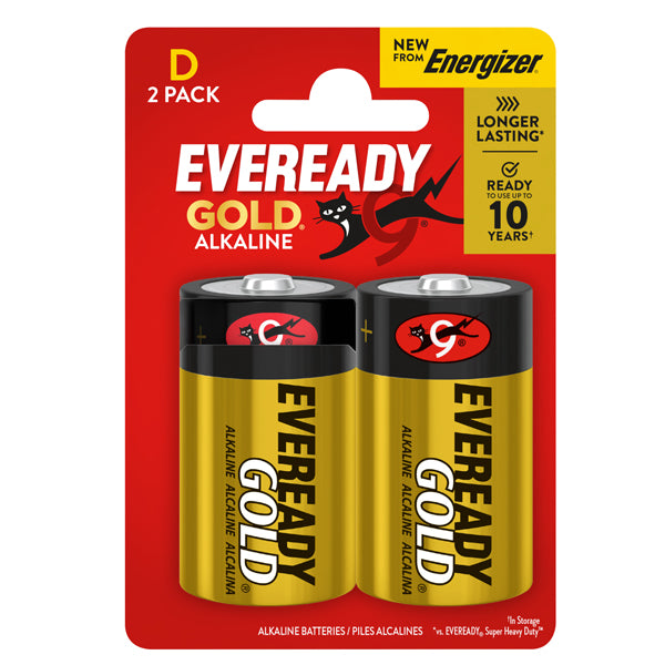 Energizer - U500020 - Pila torcia - D - LR20 -Eveready Gold - alcalina - Energizer - blister 2 pezzi - 104095 - Conf. da 1 Pz.