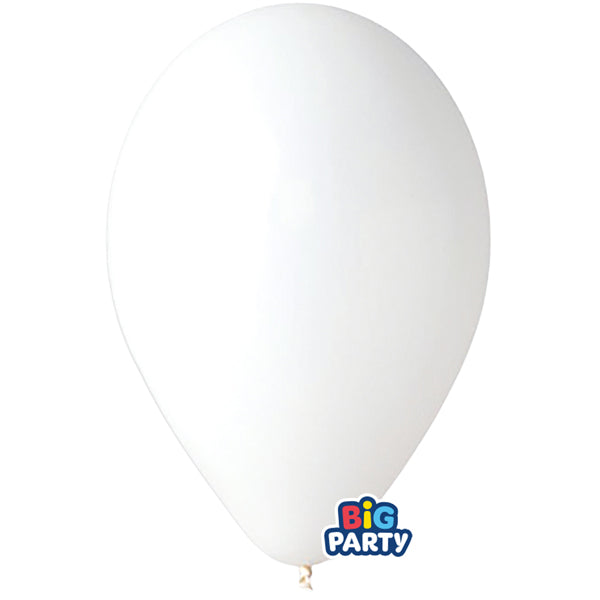 BIG PARTY - 71130 - Palloncino - diametro 30 cm - lattice - bianco - conf. 10 pezzi - 104167 - Conf. da 1 Pz.