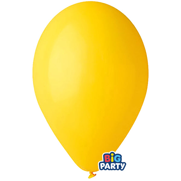 BIG PARTY - 71133 - Palloncino - diametro 30 cm - lattice - giallo - conf. 10 pezzi - 104172 - Conf. da 1 Pz.