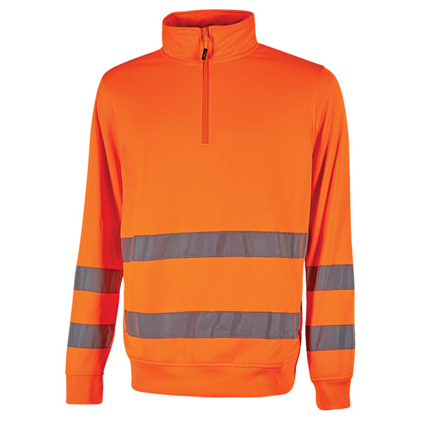 U-Power - WHL319OF-XL - Felpa alta visibilità Felis - mezza zip - taglia XL - arancio fluo - U-Power - 104562 - Conf. da 1 Pz.