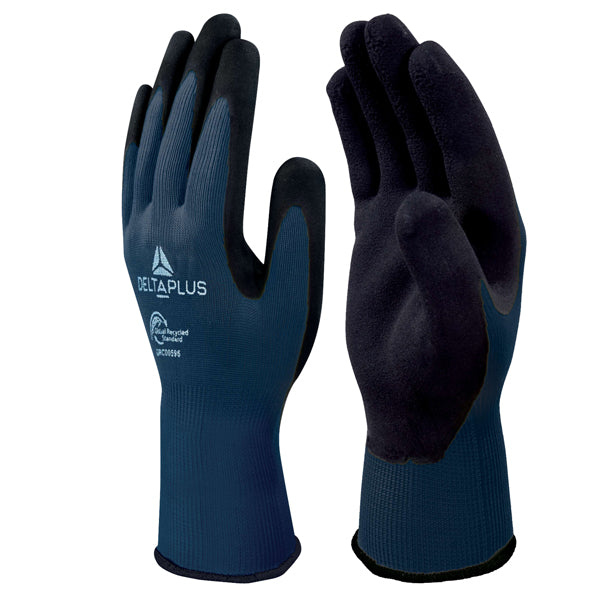 DELTAPLUS - VV733GREEN08 - Guanti VV733GREEN - poliestere - palmo in schiuma di lattice - taglia 08 - blu - Deltaplus - 104639 - Conf. da 1 Pz.