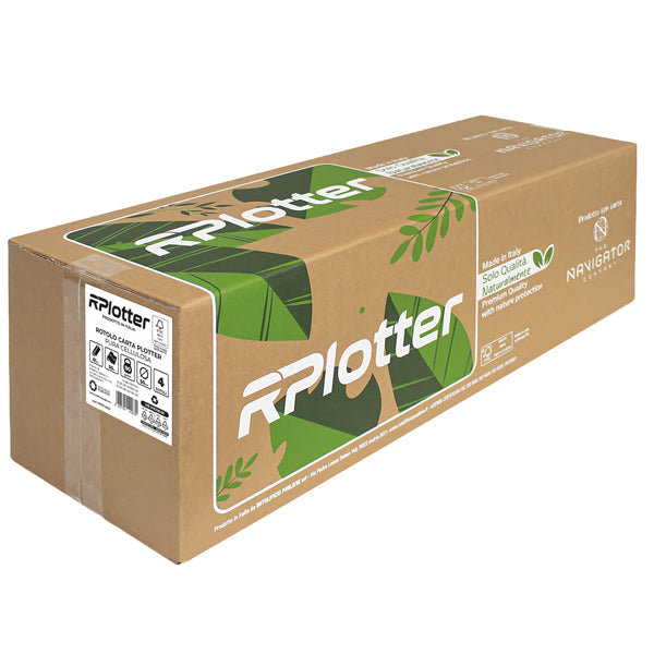 RPlotter - RP61P48NV - Carta plotter - 610mm x 50mt - 80 gr - inkjet-laser - bianco - in carta Navigator Company - RPlotter - 104643 - Conf. da 4 Pz.