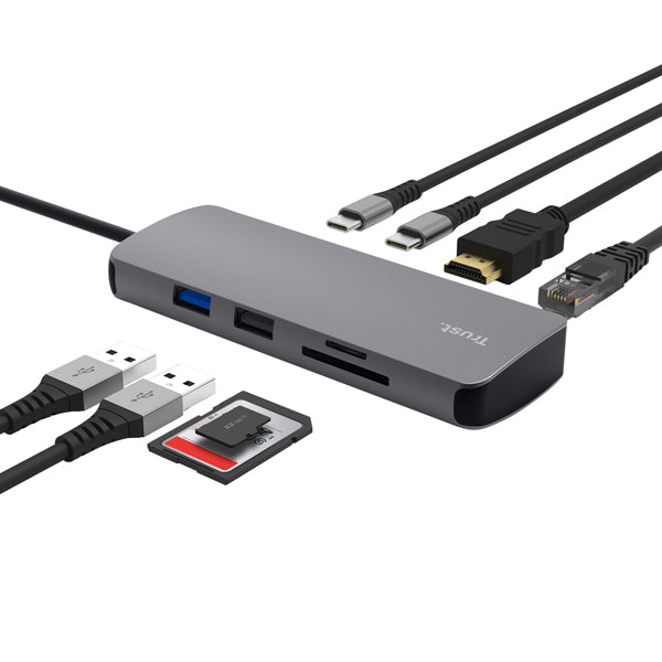 TRUST - 25672 - Adattatore multiporta - 8 -in-1 - Dalyx - Trust - 104686 - Conf. da 1 Pz.