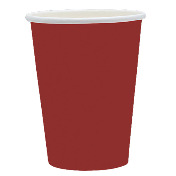 BIG PARTY - 75890 - Bicchieri biodegradabili Ecocolor - 250cc - rosso intenso - Big Party - conf. 25 pezzi - 104722 - Conf. da 1 Pz.
