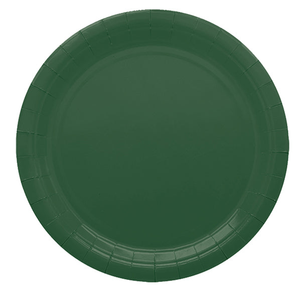 BIG PARTY - 75891 - Piatti piani Ecocolor - Ø24cm - biodegradabile - verde bosco - Big Party - conf. 25 pezzi - 104744 - Conf. da 1 Pz.