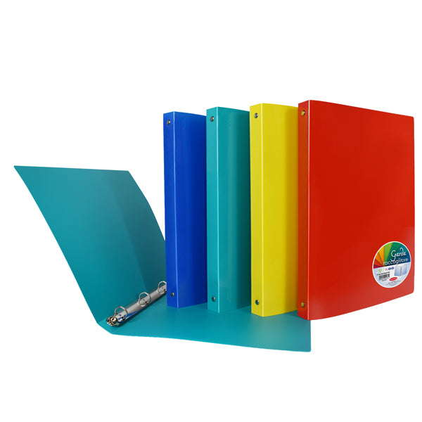 Plastibor - P0361790 - Raccoglitore Garda - 22 x 30 cm - 4 anelli tondi 16 mm - PP - colori assortiti - Plastibor - 104781 - Conf. da 12 Pz.