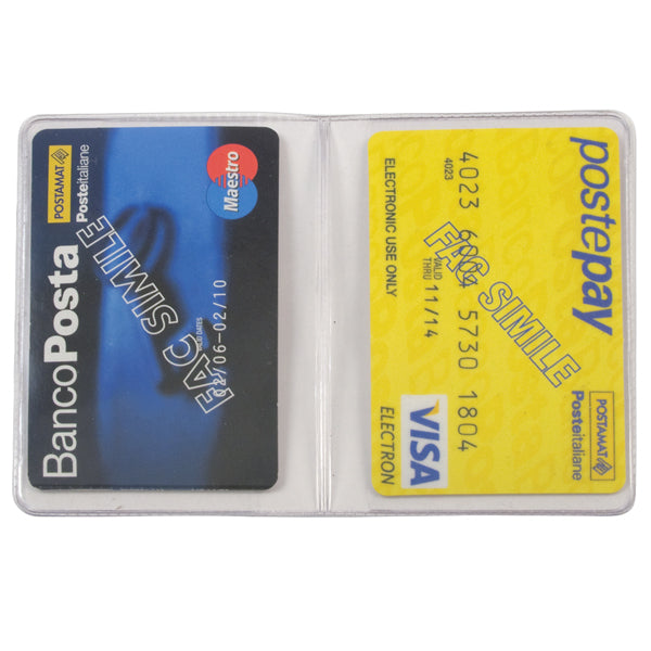 ALPLAST - 890 - Portacard Bicard 890 - con 2 tasche a copertina - PVC - Alplast - conf. 50 pezzi - 104811 - Conf. da 1 Pz.