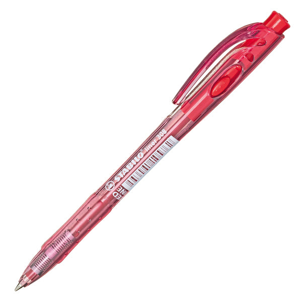 STABILO - 308H-1-40 - Penna a sfera a scatto Liner 308 - punta 0,7 mm - rosso - Stabilo - 104857 - Conf. da 12 Pz.