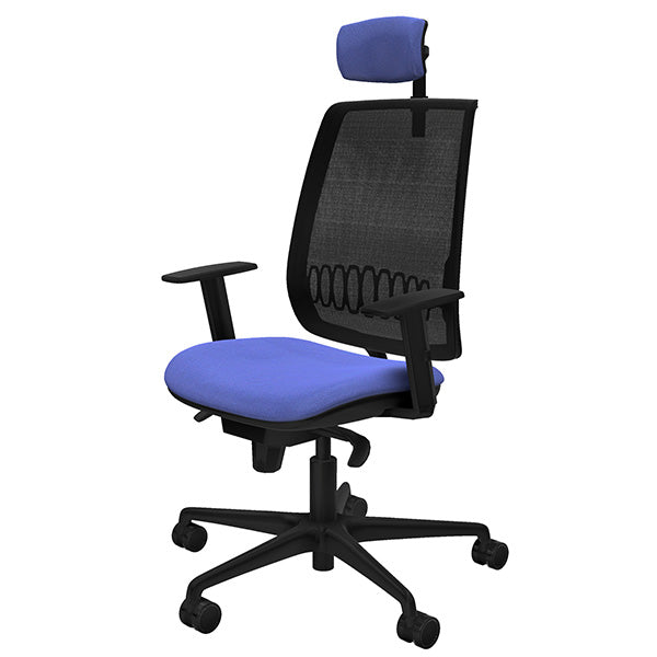 Piqueras y Crespo - 8447459143964 - Sedia ergonomica Alares - con braccioli regolabili e poggiatesta - azzurro - Piqueras y Crespo - 105042 - Conf. da 1 Pz.